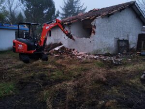 Démolition d’une maison près de Bordeaux