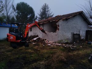 Démolition d’une maison près de Bordeaux