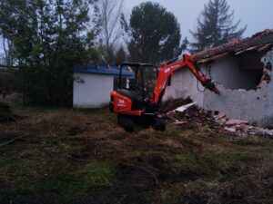 Démolition d’une maison près de Bordeaux