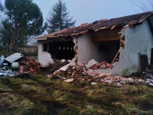 Démolition d’une maison près de Bordeaux