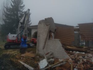 Démolition d’une maison près de Bordeaux