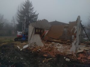 Démolition d’une maison près de Bordeaux