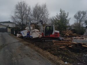 Démolition d’une maison près de Bordeaux