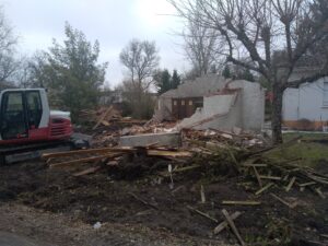 Démolition d’une maison près de Bordeaux