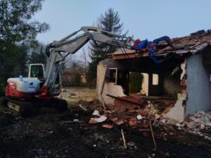 Démolition d’une maison près de Bordeaux