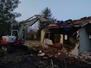 Démolition d’une maison près de Bordeaux