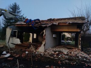 Démolition d’une maison près de Bordeaux