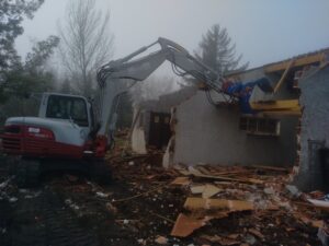 Démolition d’une maison près de Bordeaux