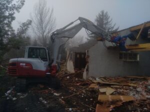 Démolition d’une maison près de Bordeaux