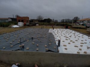 Maçonnerie, terrassement et couverture vers Langon