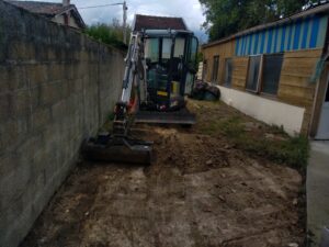 Terrassement sur chantier à Grignols près de Bordeaux