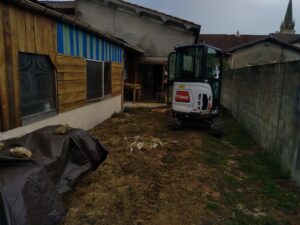 Terrassement sur chantier à Grignols près de Bordeaux